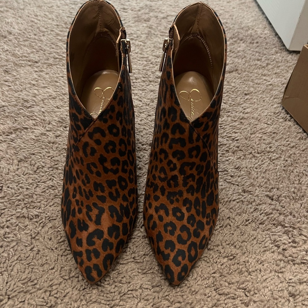 Leopard Print Ankle Boots